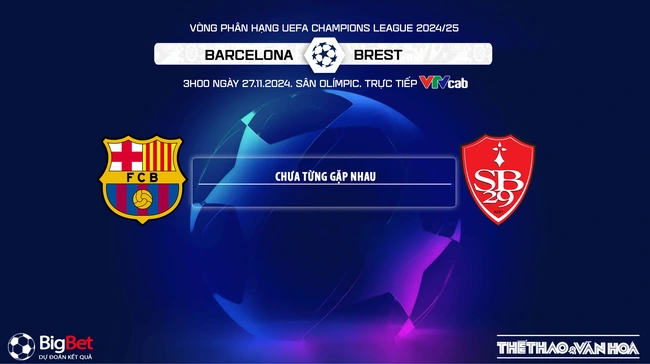 Soi Kèo, soi tỷ lệ Barcelona vs Brest 3h00 ngày 27/11, vòng bảng Champions League - Ảnh 4.