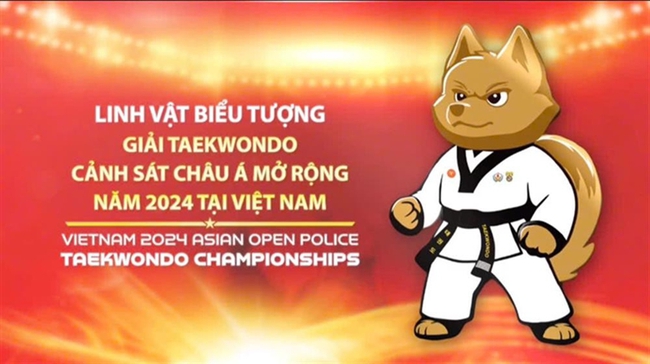 Chó Bắc Hà là linh vật giải taekwondo Cảnh sát châu Á mở rộng 2024 - Ảnh 1.