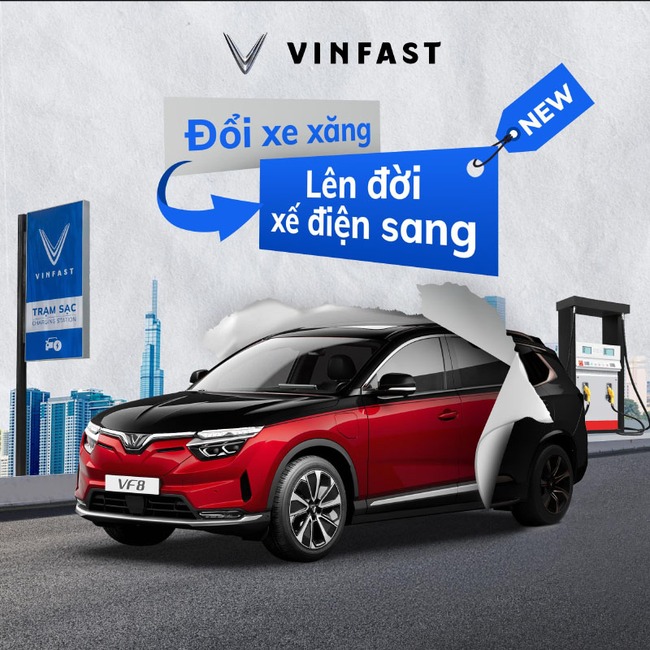 VinFast thu mua xe xăng cũ đổi xe điện mới - Ảnh 1.