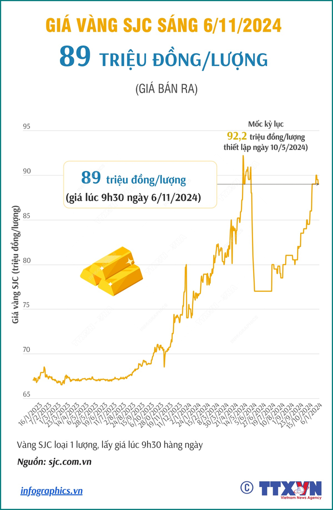 Giá vàng hôm nay 6/11: Vàng nhẫn giảm nhẹ - Ảnh 1.