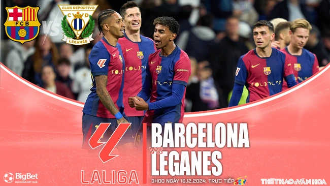 Nhận định, soi tỷ lệ Barcelona vs Leganes 03h00 ngày 16/12, vòng 17 La Liga - Ảnh 1.