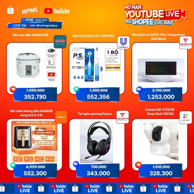 Mega live đỉnh cao: YouTube livestream bùng nổ cùng Shopee - vận hành độc quyền bởi Hepmil Vietnam - Ảnh 3.