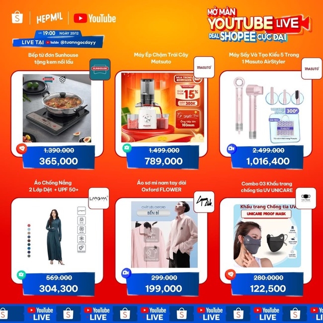 Mega live đỉnh cao: YouTube livestream bùng nổ cùng Shopee - vận hành độc quyền bởi Hepmil Vietnam - Ảnh 2.