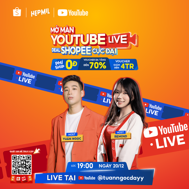 Mega live đỉnh cao: YouTube livestream bùng nổ cùng Shopee - vận hành độc quyền bởi Hepmil Vietnam - Ảnh 1.