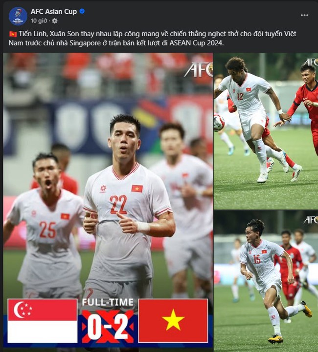 Tiến Linh và Xuân Son được AFC và FIFA khen ngợi sau chiến thắng của ĐT Việt Nam trước Singapore - Ảnh 1.