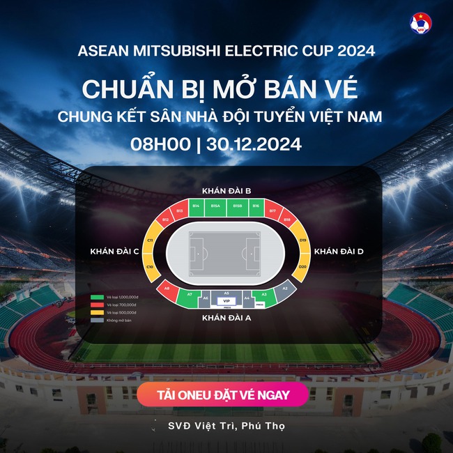 Chính thức công bố giá vé trận chung kết AFF Cup 2024, tăng cao nhưng vẫn sẽ rất 'sốt' - Ảnh 1.