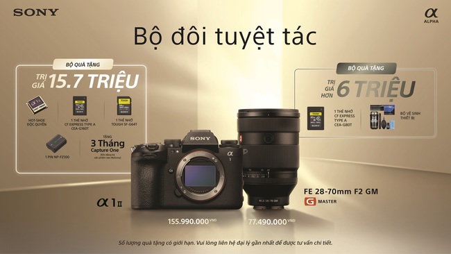 Sony chính thức ra mắt máy ảnh flagship Alpha 1 II và ống kính FE 28-70mm F2 G Master tại Việt Nam - Ảnh 1.