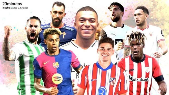 La Liga thuộc về Mbappe, Yamal và Alvarez - Ảnh 1.