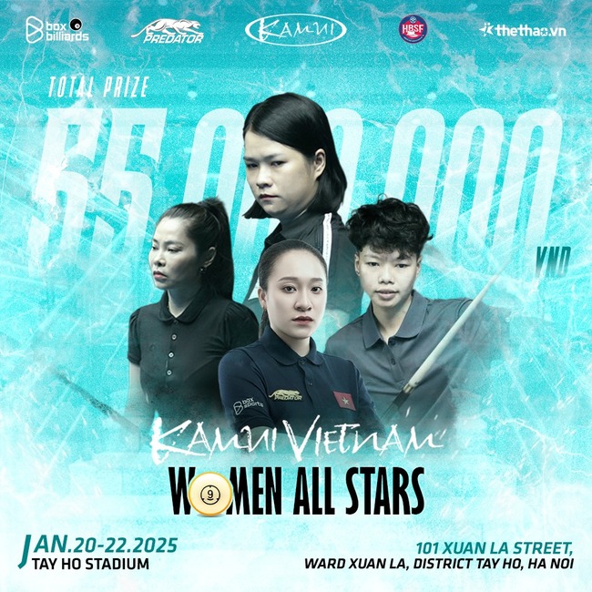 Billiards pool Việt Nam tôn vinh 4 nữ cơ thủ xuất sắc nhất với giải đấu Kamui VN Women All Stars 2025 - Ảnh 1.