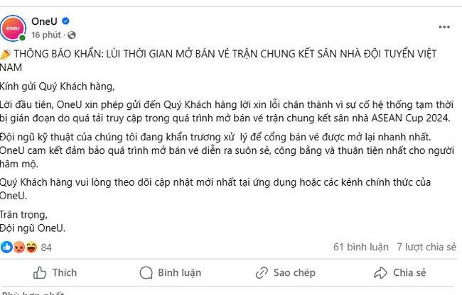 Nhiều người thất vọng vì không thể mua được vé chung kết AFF Cup 2024 của ĐT Việt Nam - Ảnh 3.