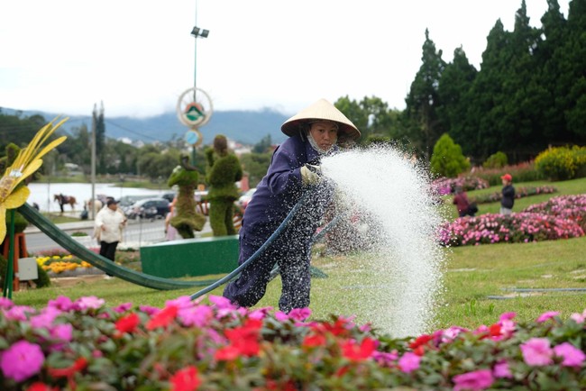 Phố núi Đà Lạt sẵn sàng cho ngày khai hội Festival hoa lần thứ X năm 2024 - Ảnh 2.