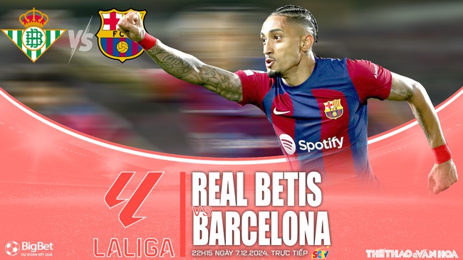 Nhận định, soi tỷ lệ Real Betis vs Barcelona (22h15 ngày 7/12), vòng 16 La Liga - Ảnh 1.