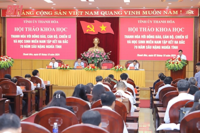 Chị Hằng biên tập - Hội thảo khoa học &quot;Thanh Hóa với đồng bào, cán bộ, chiến sĩ và học sinh miền Nam tập kết ra Bắc - 70 năm sâu nặng nghĩa tình” - Ảnh 14.