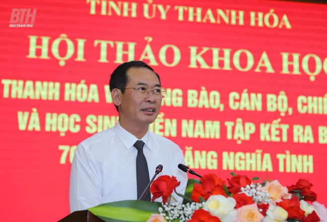 Chị Hằng biên tập - Hội thảo khoa học &quot;Thanh Hóa với đồng bào, cán bộ, chiến sĩ và học sinh miền Nam tập kết ra Bắc - 70 năm sâu nặng nghĩa tình” - Ảnh 6.