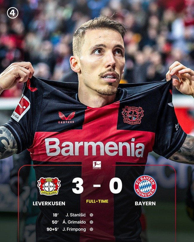 Leverkusen thắng đậm Bayern Munich, tiếp tục bay cao với HLV Xabi Alonso, cơ hội vô địch cực lớn - Ảnh 2.