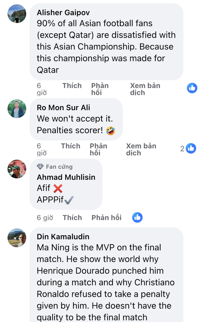 ĐT Qatar vô địch Asian Cup 2023 bằng 3 quả penalty, fan châu Á không phục - Ảnh 5.
