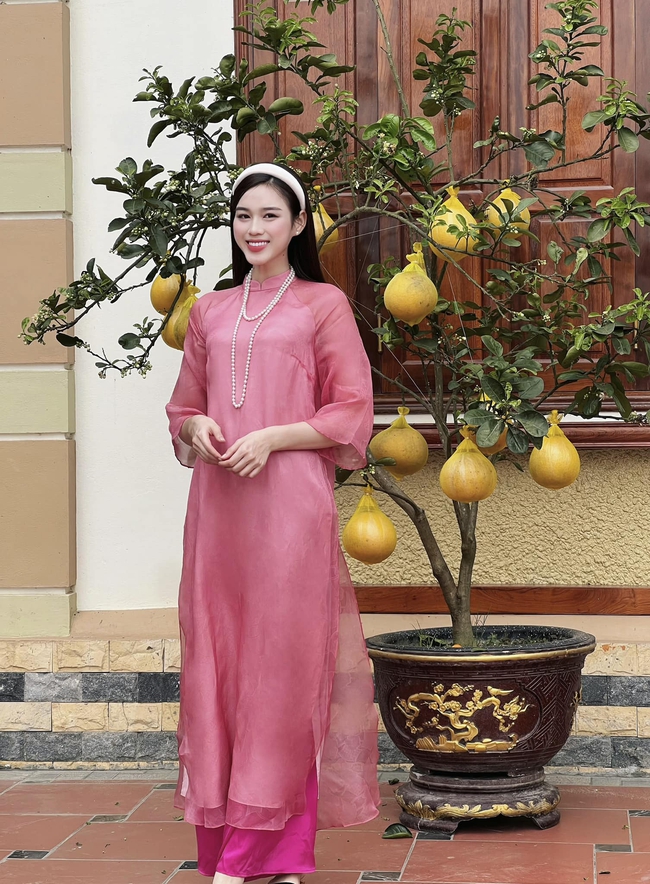 Loạt sao Việt diện áo dài rực rỡ dịp Tết Nguyên đán Giáp Thìn - Ảnh 7.
