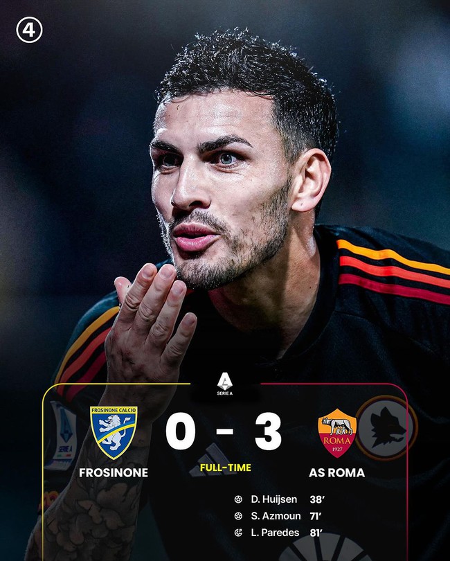 Kết quả Serie A: Jovic nhận thẻ đỏ khiến AC Milan thất thủ, AS Roma thăng hoa khi thắng Frosinone - Ảnh 4.