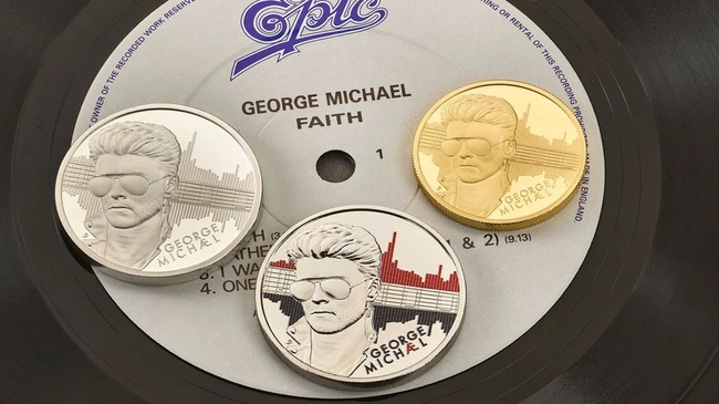 Anh phát hành đồng xu vinh danh biểu tượng âm nhạc George Michael - Ảnh 1.