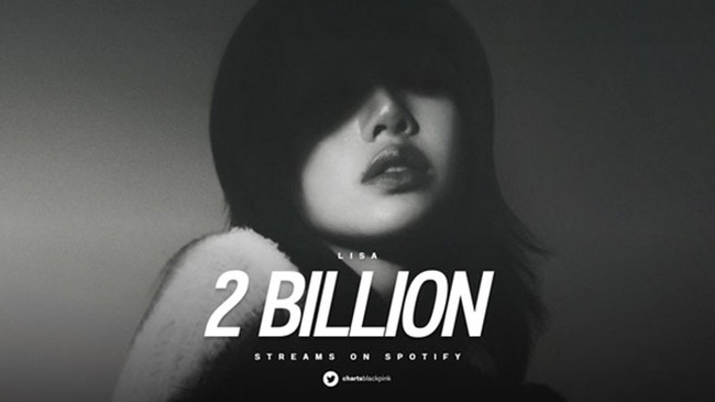 Lisa Blackpink là nữ nghệ sĩ solo K-pop vượt 2 tỷ lượt phát trực tuyến nhanh nhất trên Spotify - Ảnh 2.