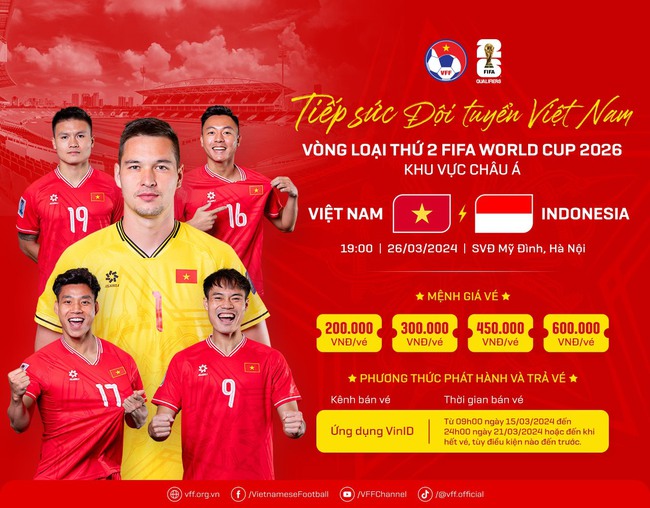 VFF công bố giá vé trận Việt Nam vs Indonesia, CĐV muốn 'phủ kín Mỹ Đình' - Ảnh 2.