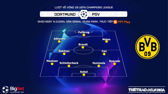 Nhận định bóng đá Dortmund vs PSV (3h00,14/3), lượt về vòng 1/8 Cúp C1 - Ảnh 3.