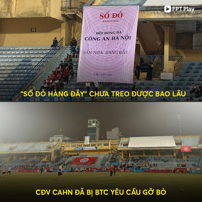 Băng rôn ‘Sổ đỏ - Sân nhà SVĐ Hàng Đẫy’ khổng lồ xuất hiện trước thềm trận derby Viettel vs CAHN  - Ảnh 2.