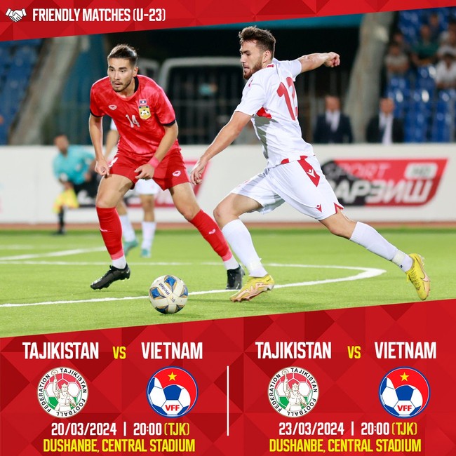 TRỰC TIẾP bóng đá U23 Việt Nam vs Tajikistan (22h hôm nay, 23/3), giao hữu lượt về - Ảnh 4.