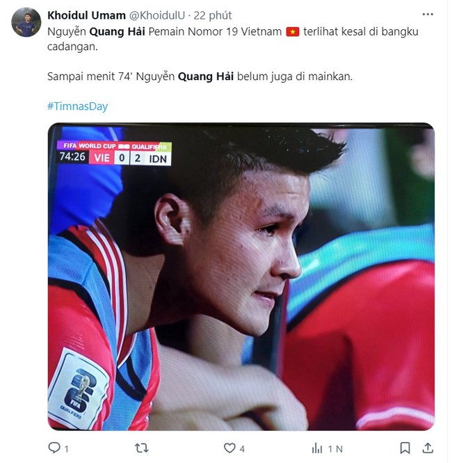 CĐV Đông Nam Á xót xa khi Quang Hải khóc trên ghế dự bị, thắc mắc vì sao HLV Troussier không sử dụng ‘Messi Việt Nam’ - Ảnh 2.