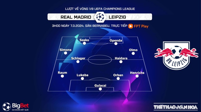 Nhận định bóng đá Real Madrid vs Leipzig (03h00, 7/3), lượt về vòng 1/8 Cúp C1 châu Âu - Ảnh 4.