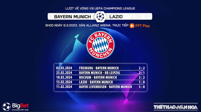 Nhận định bóng đá Bayern Munich vs Lazio, vòng 1/8 cúp C1 châu Âu (3h00 hôm nay 6/3) - Ảnh 7.