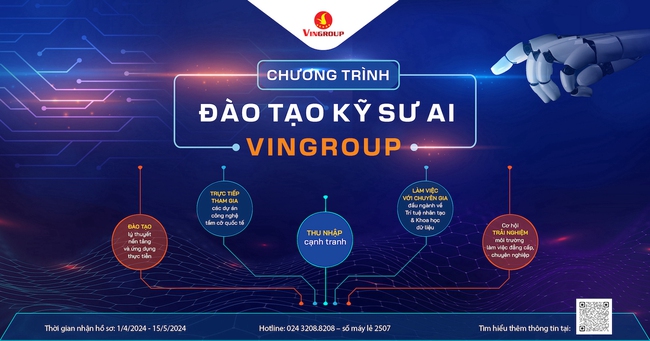 VinBigdata tuyển sinh chương trình đào tạo kỹ sư AI mùa 5 - 2024 - Ảnh 1.