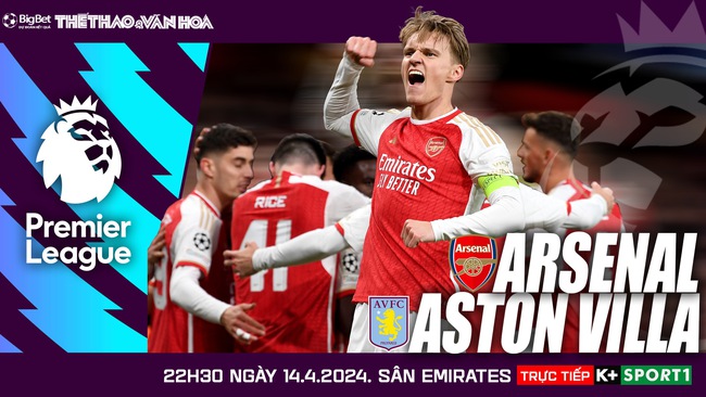 Nhận định bóng đá Arsenal vs Aston Villa (22h30, 14/4), vòng 33 Ngoại hạng Anh - Ảnh 2.
