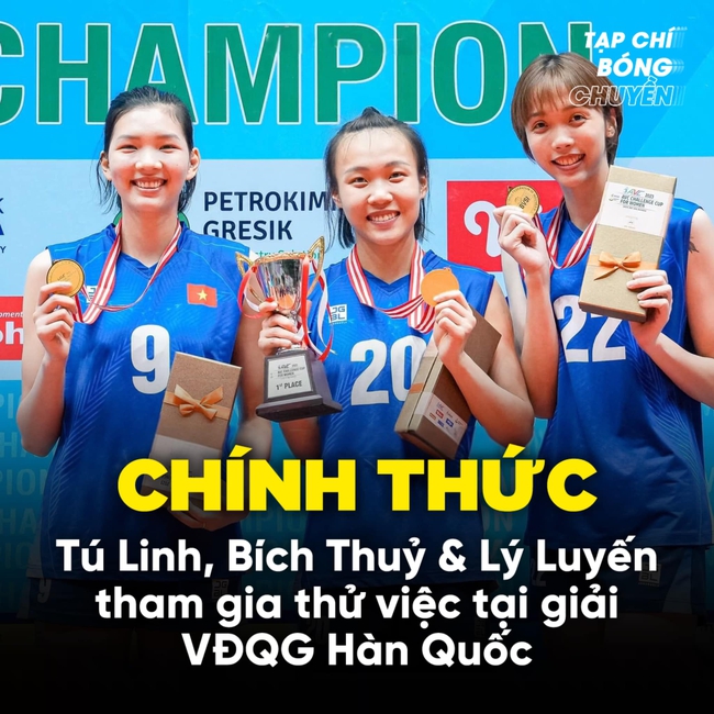 Vừa được 'thưởng nóng' hàng trăm triệu, 3 hot girl bóng chuyền Việt Nam nhận thông báo từ Liên đoàn Hàn Quốc - Ảnh 2.