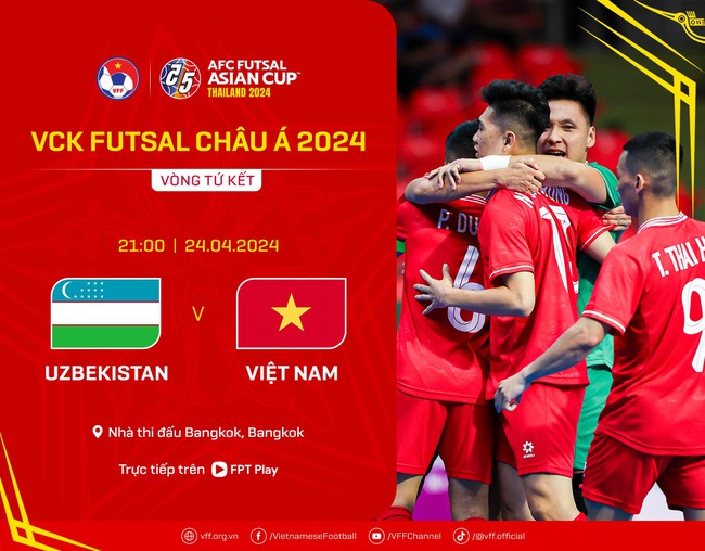 Trực tiếp bóng đá ĐT Việt Nam vs Uzbekistan (21h00, 24/4), vòng chung kết futsal châu Á 2024 - Ảnh 3.