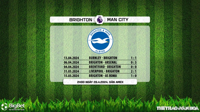 Nhận định bóng đá Brighton vs Man City (2h00, 26/4), đá bù vòng 29 Ngoại hạng Anh - Ảnh 5.
