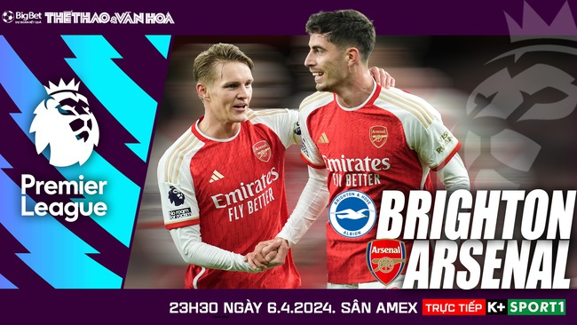 Nhận định bóng đá Brighton vs Arsenal (23h30, 6/4), vòng 32 Giải ngoại hạng Anh  - Ảnh 2.