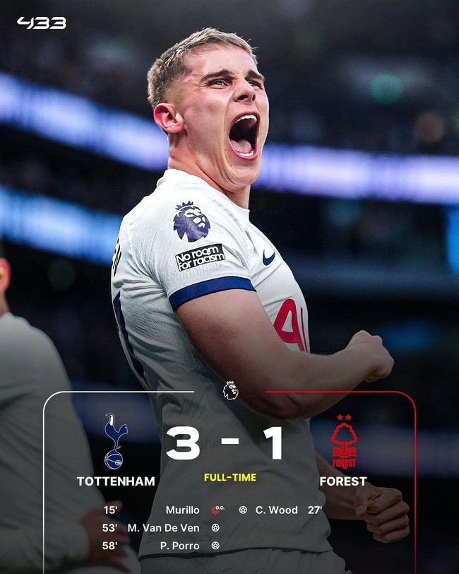 Kết quả bóng đá Ngoại hạng Anh: Tottenham giành chiến thắng khiến MU lo lắng, Chelsea hòa đội đứng cuối BXH - Ảnh 4.