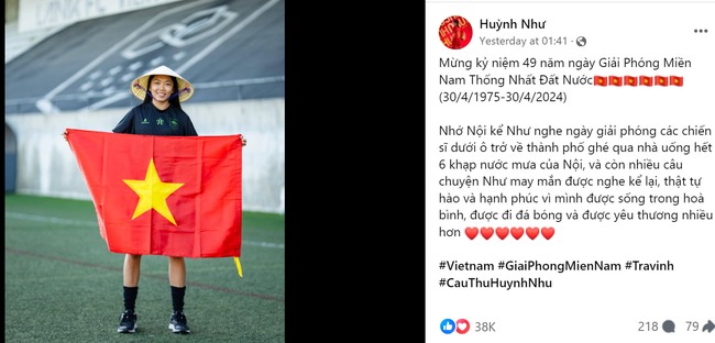 Huỳnh Như kỷ niệm ngày Giải phóng miền Nam, Lank FC có hành động tri ân đầy ý nghĩa - Ảnh 2.