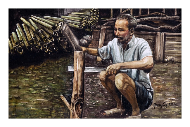 Hình ảnh Bác Hồ giản dị trong tranh của hoạ sĩ Đào Trọng Lý - Ảnh 4.