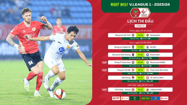 Lịch thi đấu V-League 2023/24 vòng 16: Nam Định 'đại chiến' CAHN, cuộc đua 'tam mã' cực nóng - Ảnh 2.