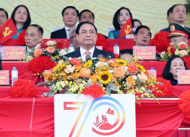 Toàn văn phát biểu của Thủ tướng Chính phủ Phạm Minh Chính tại Lễ kỷ niệm 70 năm Chiến thắng Điện Biên Phủ - Ảnh 1.