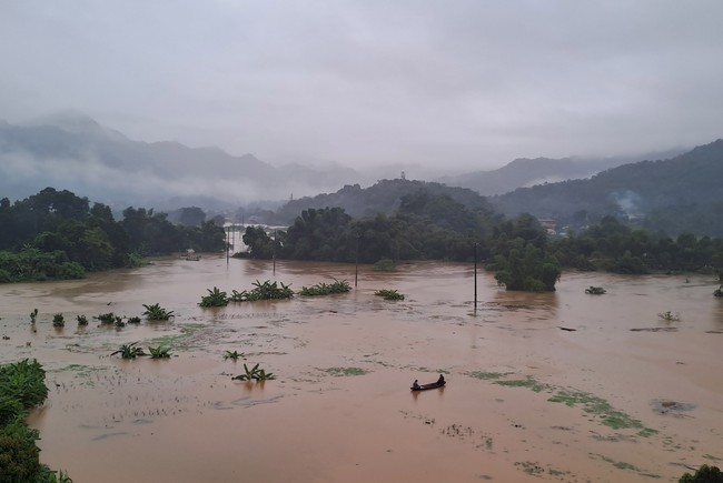 Hà Giang mưa to, nước thượng nguồn đổ về gây ngập lụt trên diện rộng - Ảnh 3.