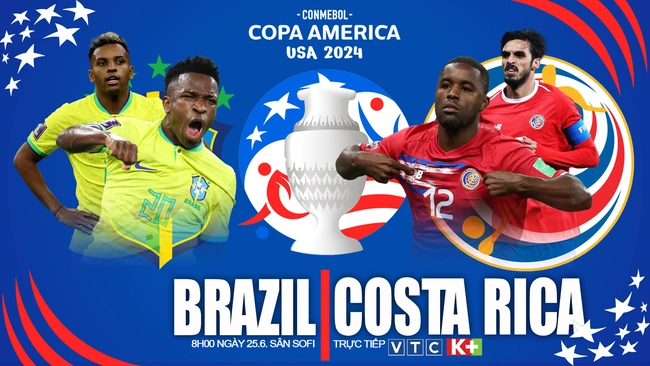 Nhận định bóng đá Brazil vs Costa Rica (8h00, 25/6), vòng bảng Copa America 2024 - Ảnh 1.