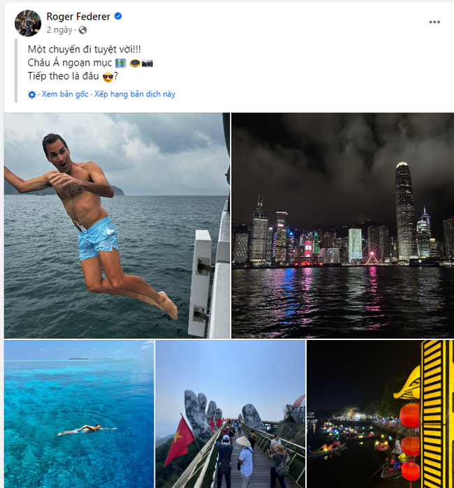 Hình ảnh du lịch Đà Nẵng, Hội An gây sốt khi được huyền thoại quần vợt Federer khoe trên Facebook cá nhân - Ảnh 2.