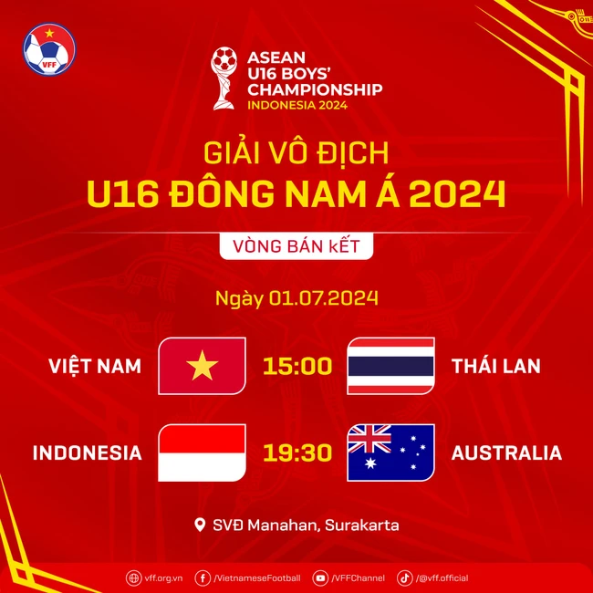 Trực tiếp bóng đá Việt Nam vs Thái Lan (15h00 hôm nay), U16 Đông Nam Á - Ảnh 1.