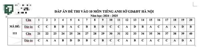 Đáp án đầy đủ đề thi tiếng Anh vào 10 Hà Nội năm 2024 - Ảnh 15.