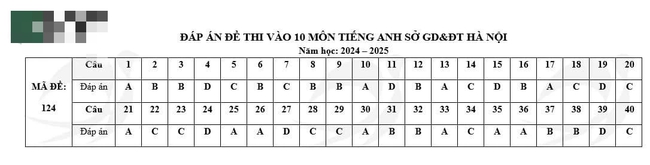 Đáp án đầy đủ đề thi tiếng Anh vào 10 Hà Nội năm 2024 - Ảnh 28.