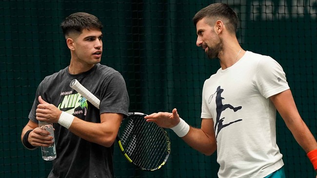 Djokovic đối đầu Alcaraz: 5 cuộc chiến, kẻ tám lạng người nửa cân - Ảnh 2.