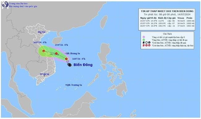 Áp thấp nhiệt đới gây mưa lớn và biển động mạnh - Ảnh 1.